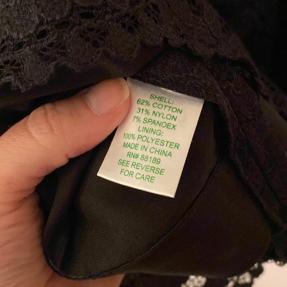 Lilly Pulitzer Black Lace Strapless Marielle Dress in Excellent Condition Size 2 - Picture 11 of 12